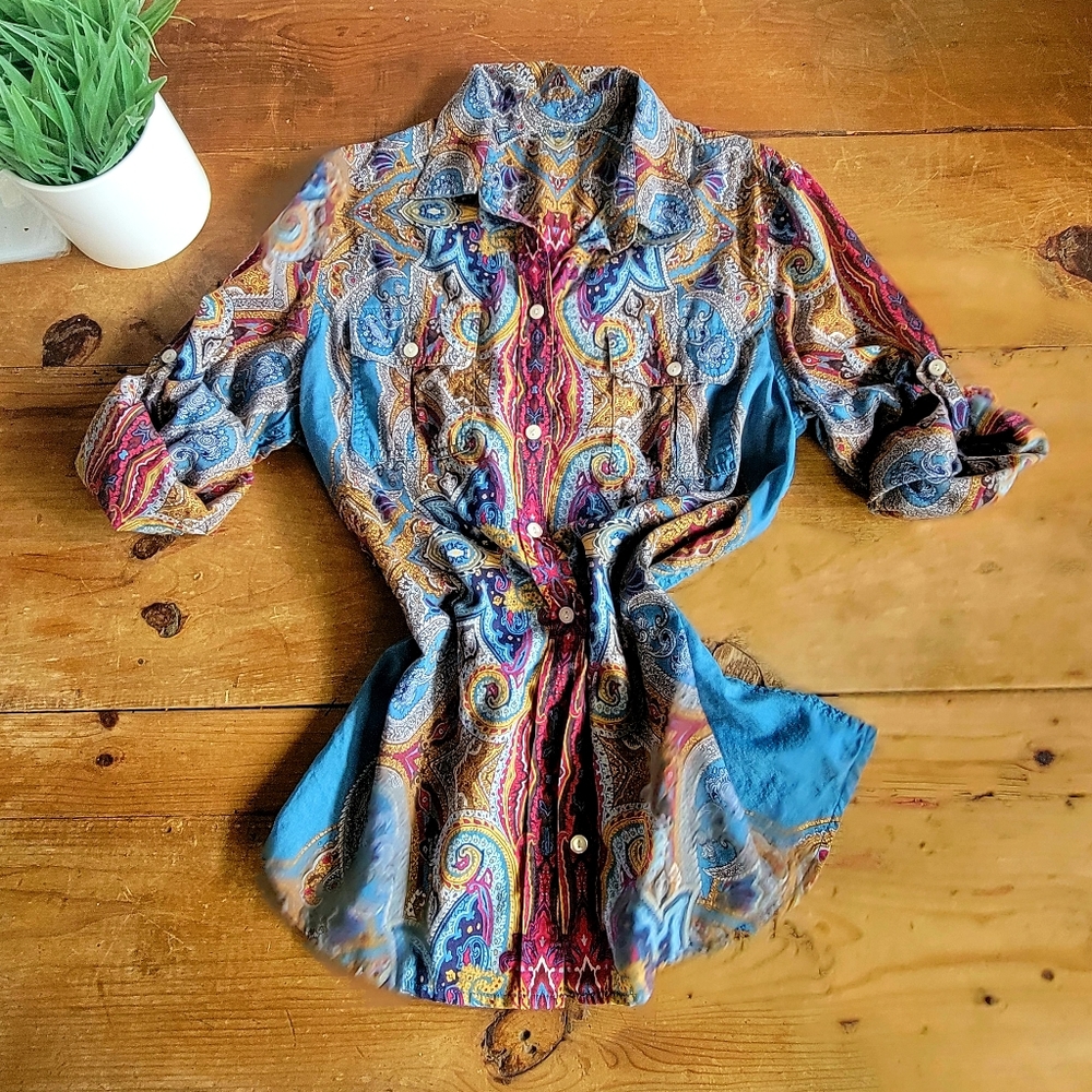 Paisley Button down Blouse
